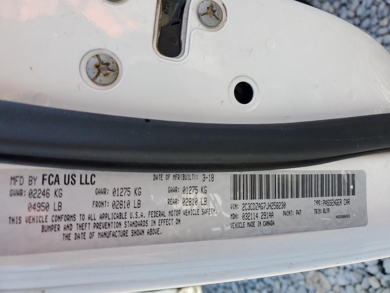 2018 Dodge Challenger Sxt VIN: 2C3CDZAG7JH258230 Lot: 92226795