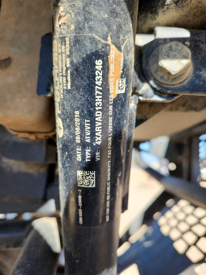 2017 Polaris Ranger Crew Diesel VIN: 4XARVAD13H7743246 Lot: 92411305