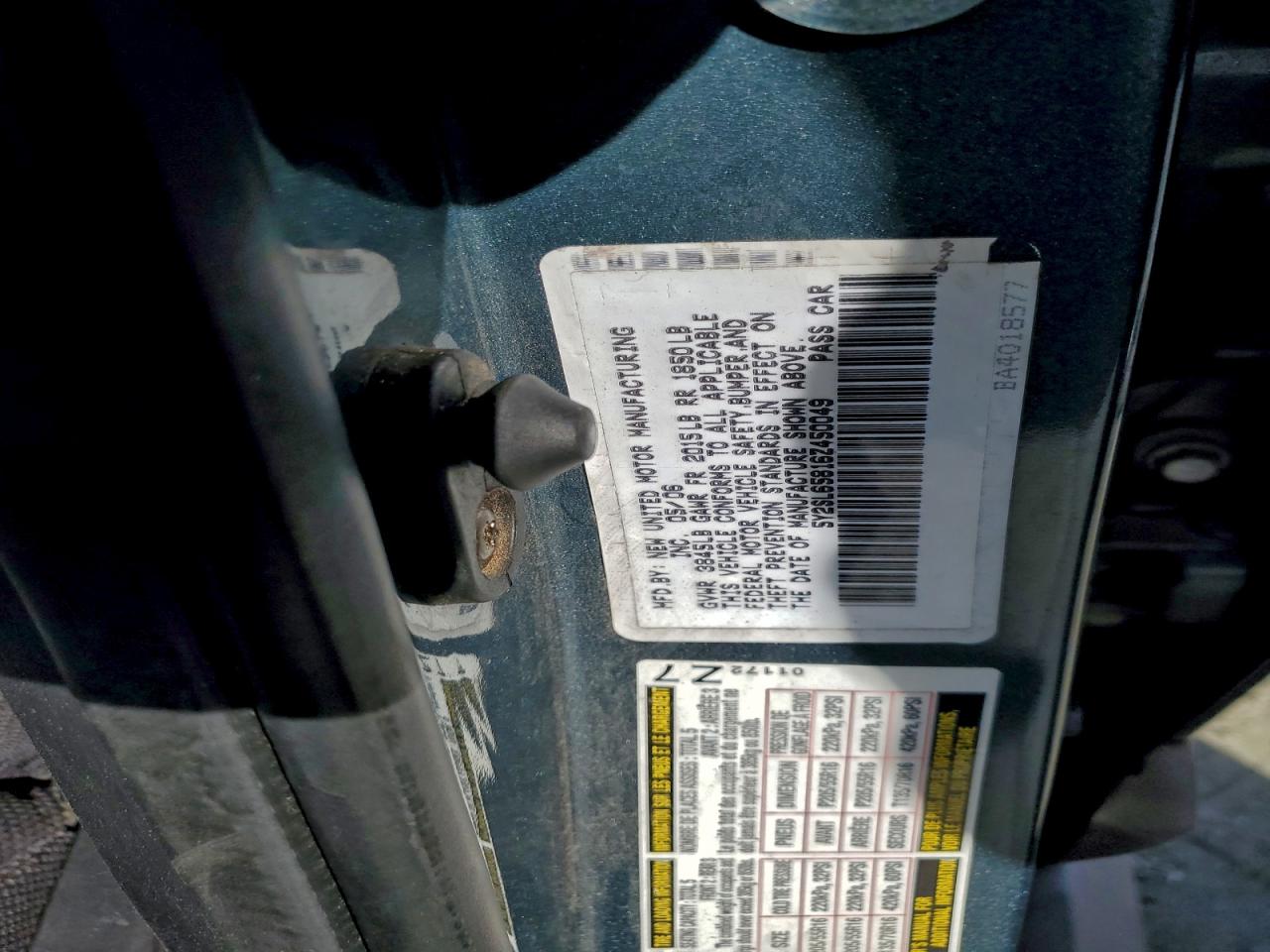 2006 Pontiac Vibe VIN: 5Y2SL65816Z450049 Lot: 94171485