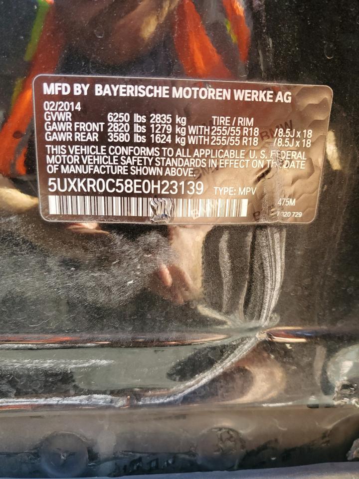 2014 BMW X5 xDrive35I VIN: 5UXKR0C58E0H23139 Lot: 91139195