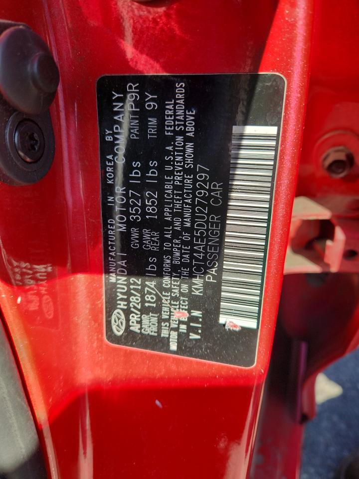 2013 Hyundai Accent Gls VIN: KMHCT4AE5DU279297 Lot: 91301185