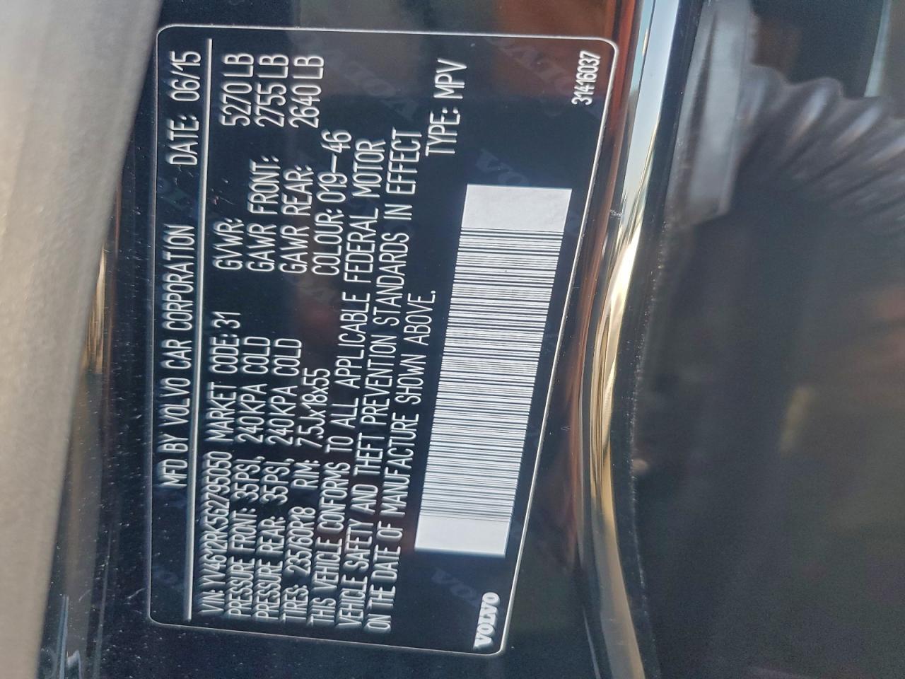 2016 Volvo Xc60 T5 Premier VIN: YV4612RK5G2795050 Lot: 93332635