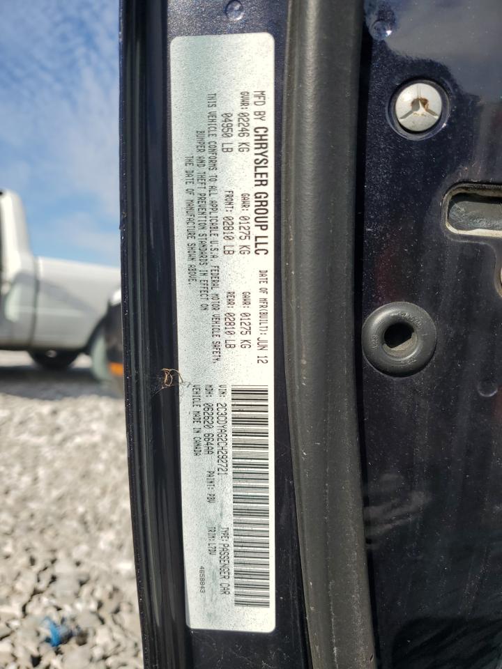 2012 Dodge Challenger Sxt VIN: 2C3CDYAG2CH292721 Lot: 92357865