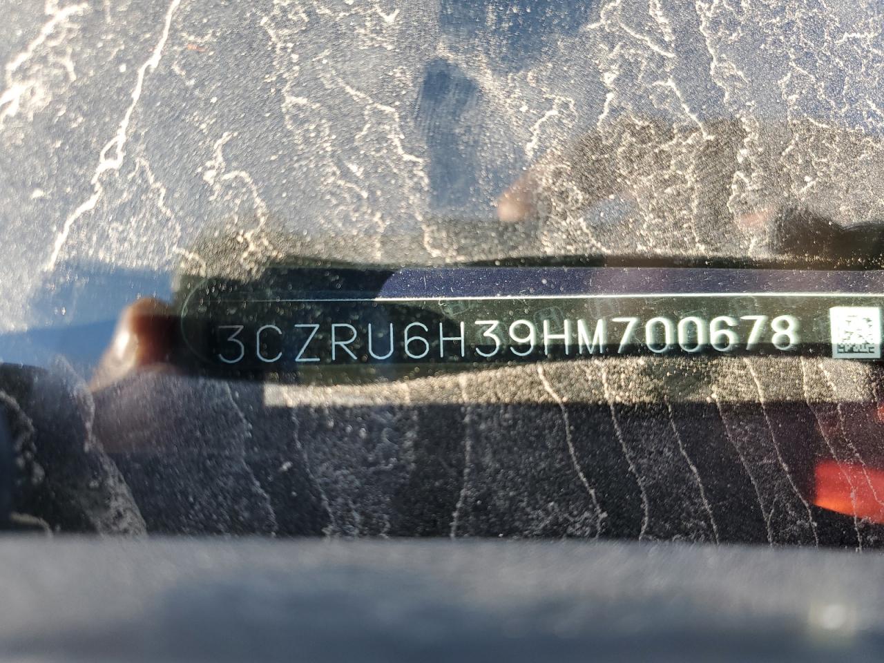 2017 Honda Hr-V Lx VIN: 3CZRU6H39HM700678 Lot: 92403645