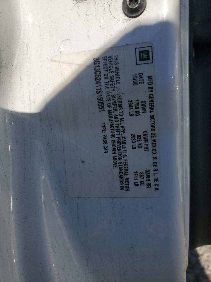 2001 Chevrolet Cavalier Base VIN: 3G1JC52411S150551 Lot: 91691705