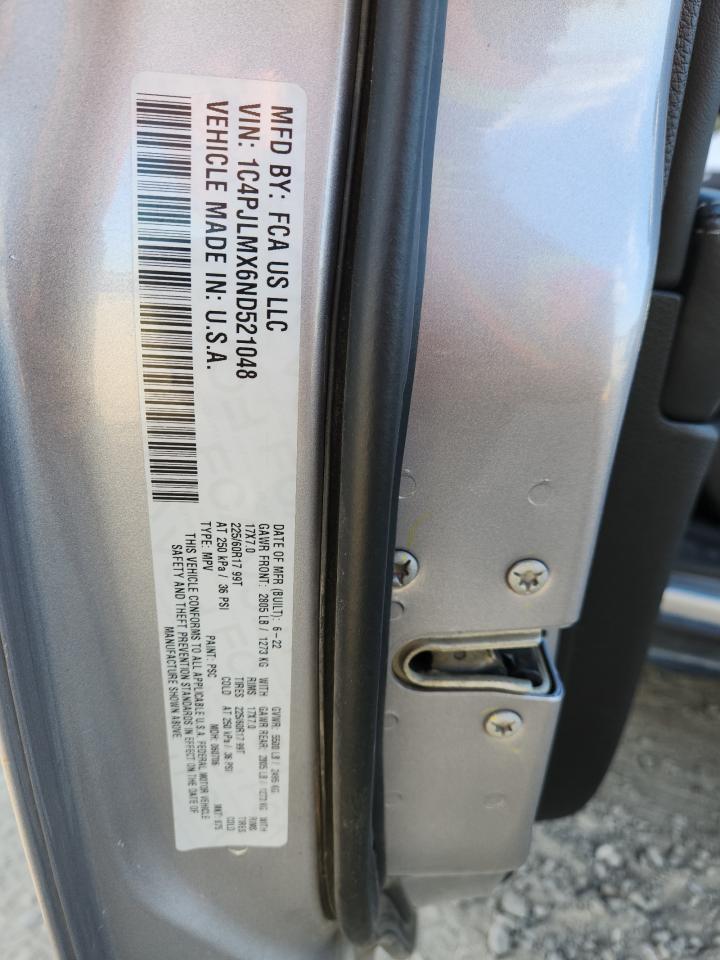 2022 Jeep Cherokee Latitude Lux VIN: 1C4PJLMX6ND521048 Lot: 92235575