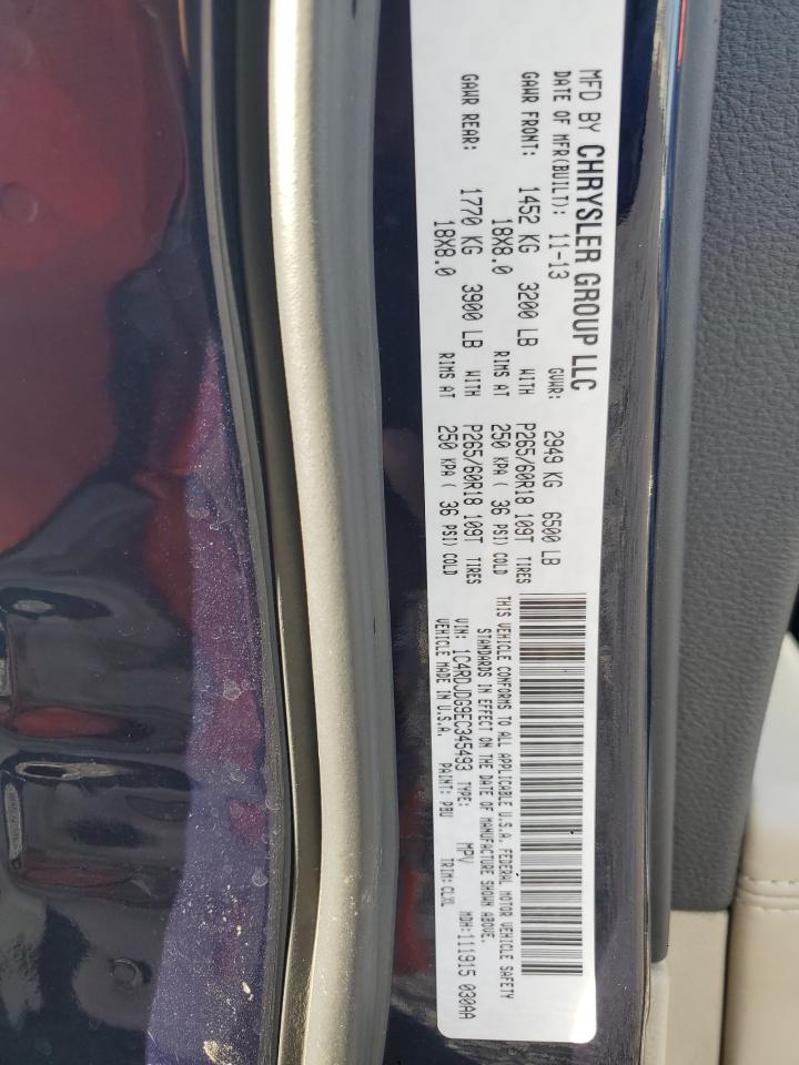 2014 Dodge Durango Limited VIN: 1C4RDJDG9EC345493 Lot: 90985675