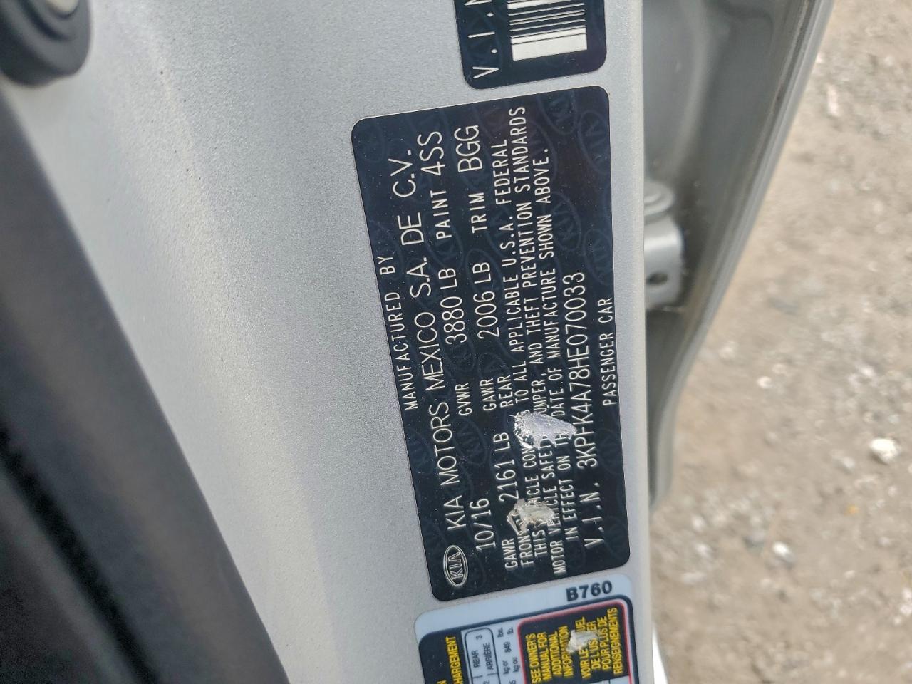 2017 Kia Forte Lx VIN: 3KPFK4A78HE070033 Lot: 94607445