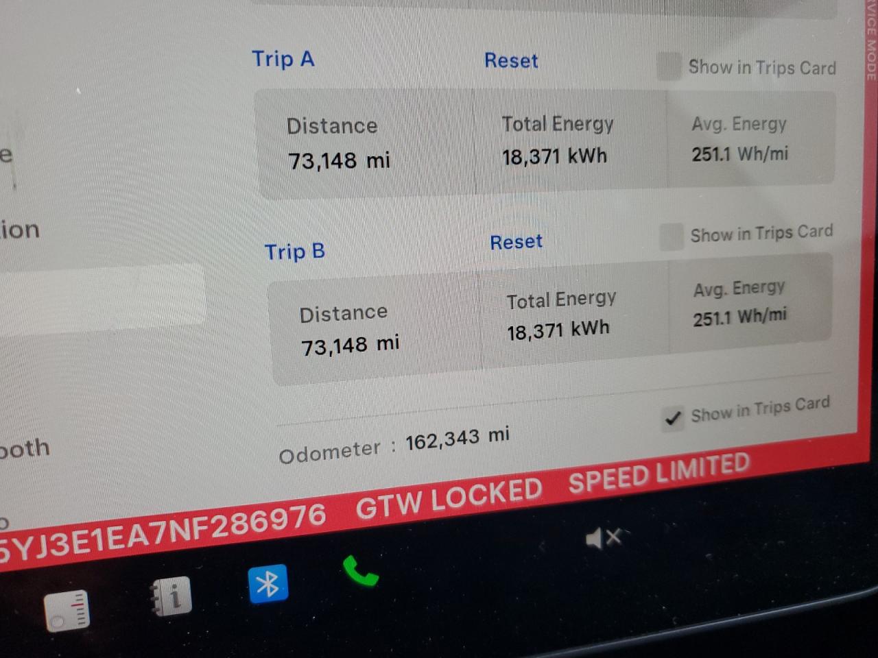 2022 Tesla Model 3 VIN: 5YJ3E1EA7NF286976 Lot: 93514435