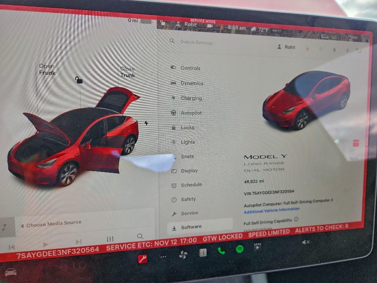 2022 Tesla Model Y VIN: 7SAYGDEE3NF320564 Lot: 92494985