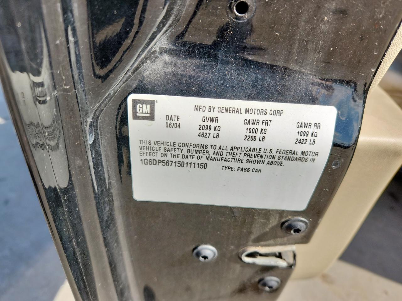 2005 Cadillac Cts Hi Feature V6 VIN: 1G6DP567150111150 Lot: 92239115