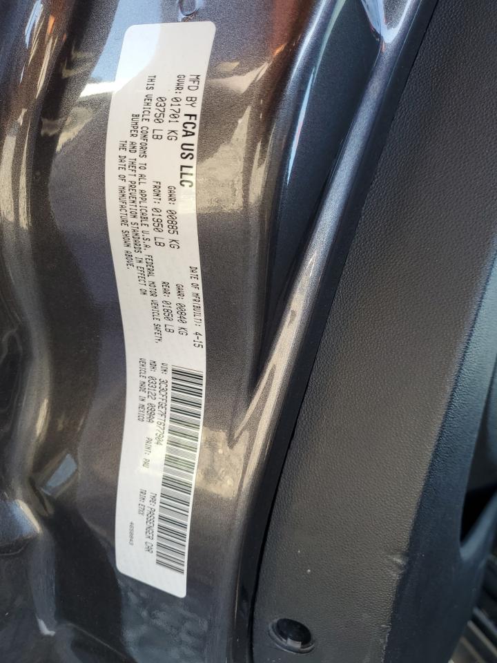 2015 Fiat 500 Electric VIN: 3C3CFFGE7FT677904 Lot: 91029315