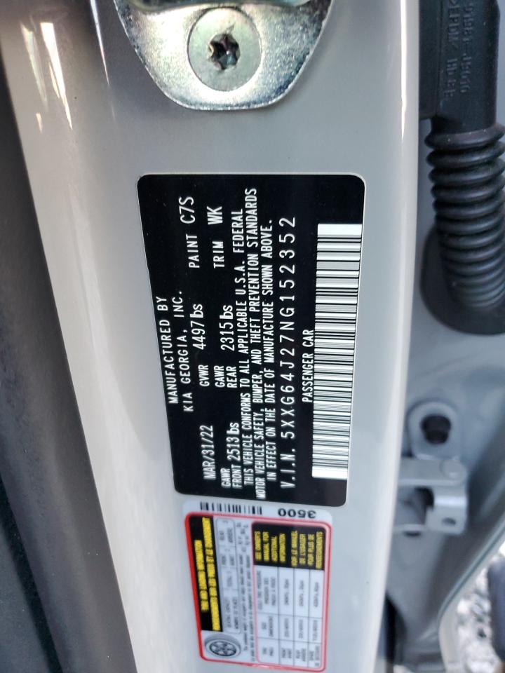 2022 Kia K5 Gt Line VIN: 5XXG64J27NG152352 Lot: 92038135