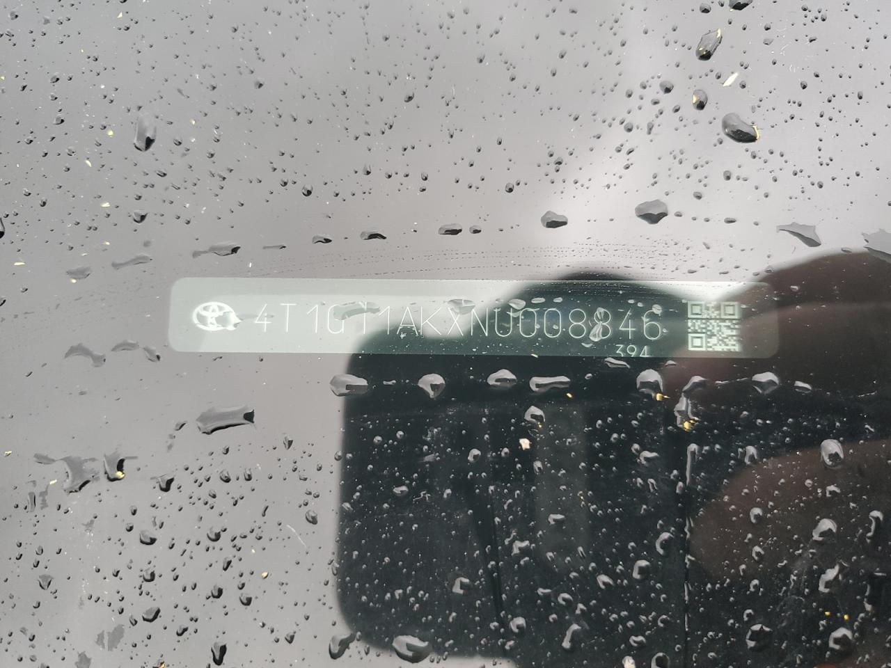 2022 Toyota Camry Se VIN: 4T1G11AKXNU008846 Lot: 92681745