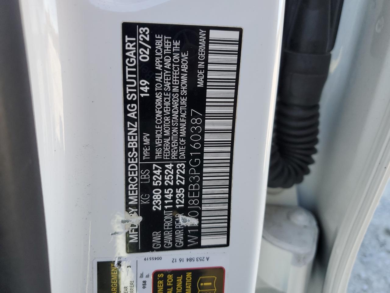 2023 Mercedes-Benz Glc Coupe 300 4Matic VIN: W1N0J8EB3PG160387 Lot: 92399295