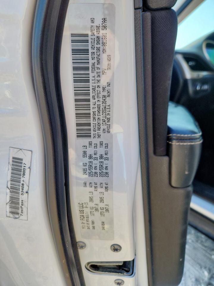 2016 Jeep Cherokee Latitude VIN: 1C4PJLCS5GW135430 Lot: 92416125