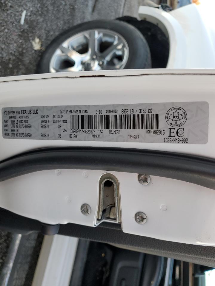 2017 Ram 1500 Laramie VIN: 1C6RR7VM7HS521077 Lot: 86988405