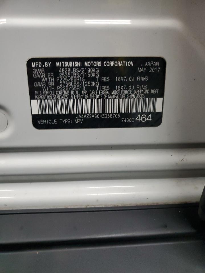 2017 Mitsubishi Outlander Se VIN: JA4AZ3A30HZ056705 Lot: 93492145