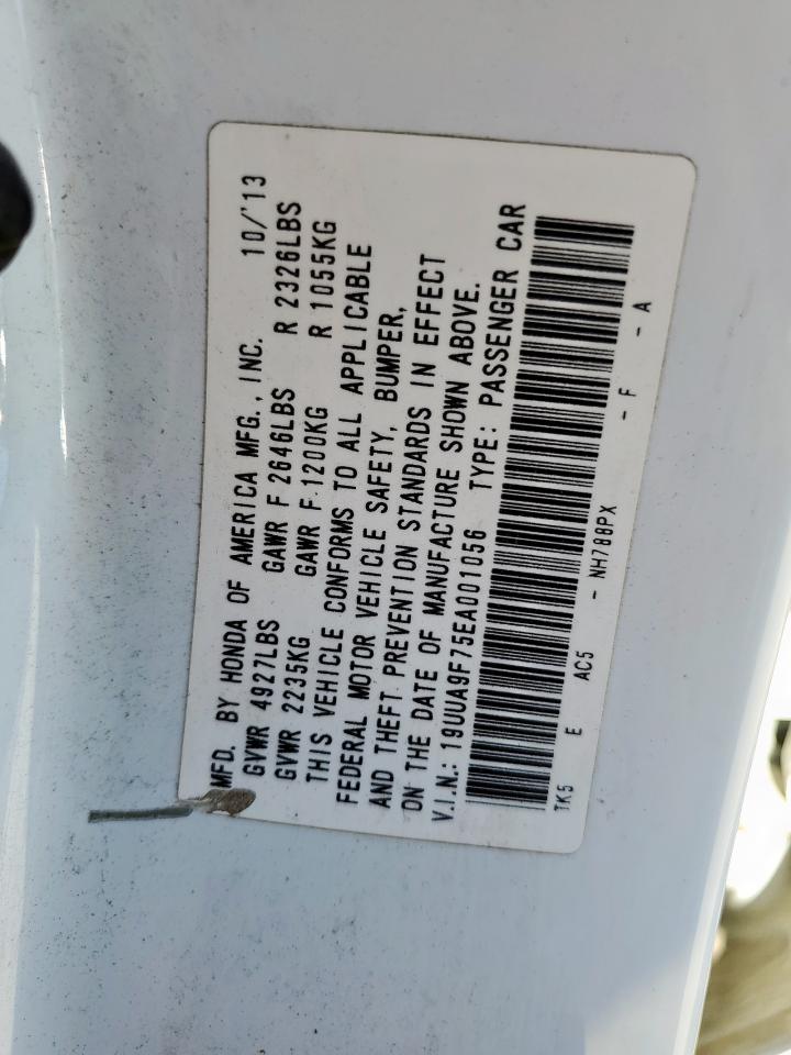 2014 Acura Tl Advance VIN: 19UUA9F75EA001056 Lot: 90832645