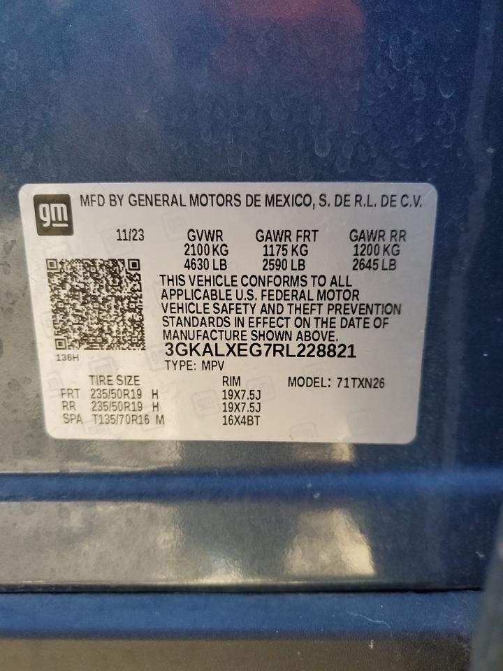 2024 GMC Terrain Denali VIN: 3GKALXEG7RL228821 Lot: 93549025
