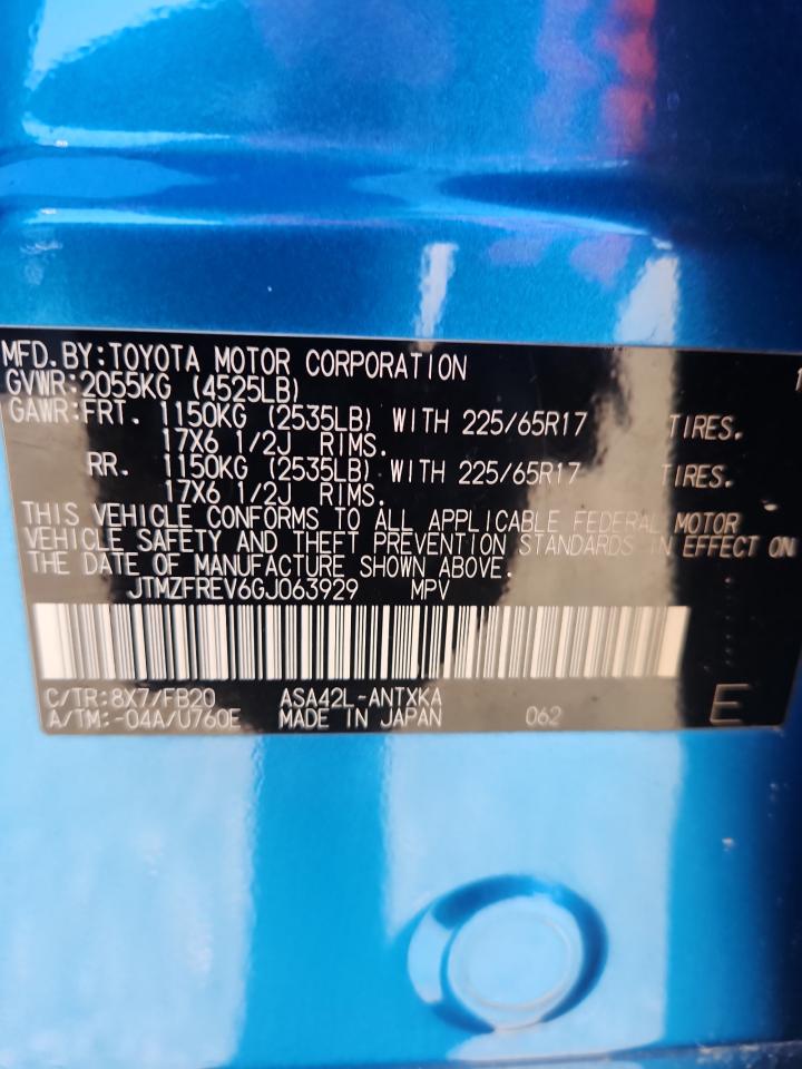 2016 Toyota Rav4 Le VIN: JTMZFREV6GJ063929 Lot: 92027995