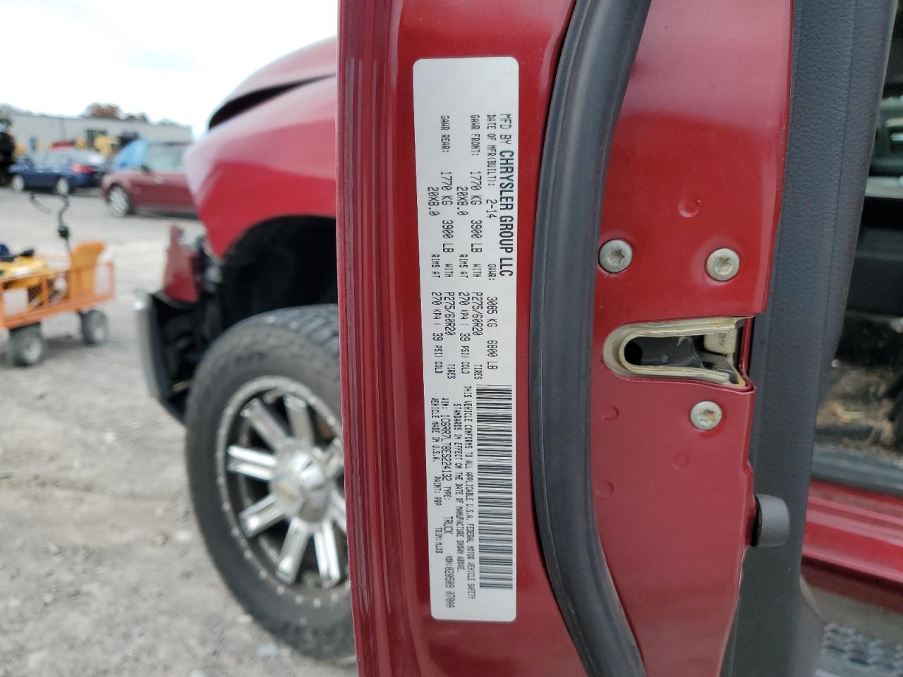 2014 Ram 1500 Slt VIN: 1C6RR7LT8ES224132 Lot: 91559065