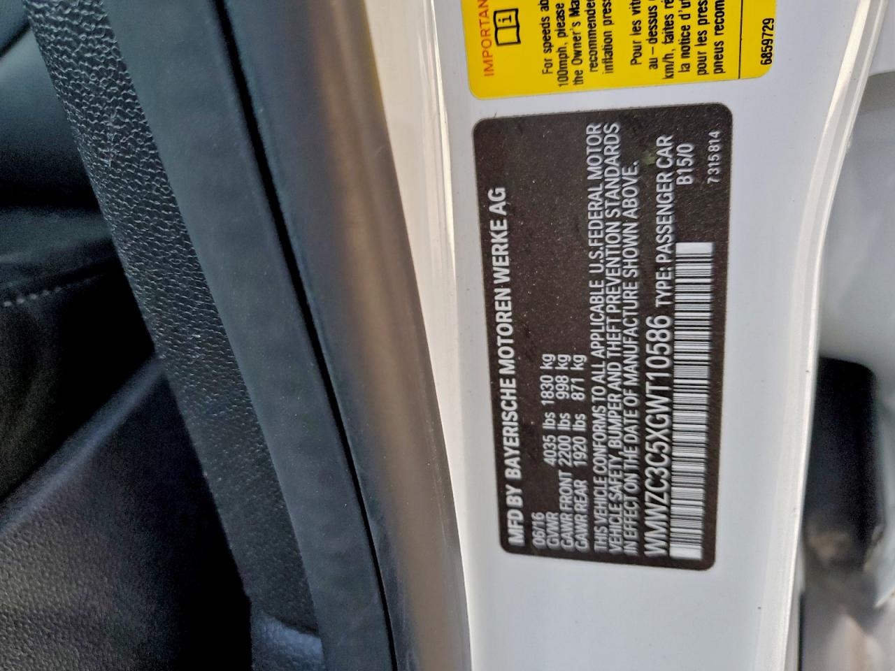 2016 Mini Cooper S Countryman VIN: WMWZC3C5XGWT10586 Lot: 93326635