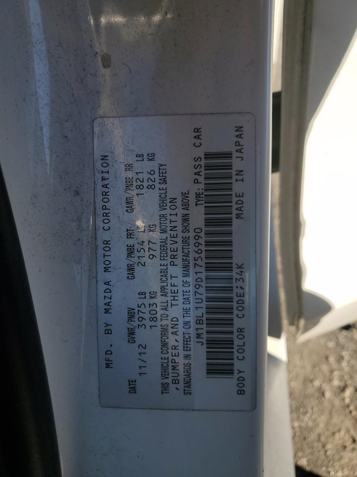 2013 Mazda 3 I VIN: JM1BL1U79D1756990 Lot: 91435425