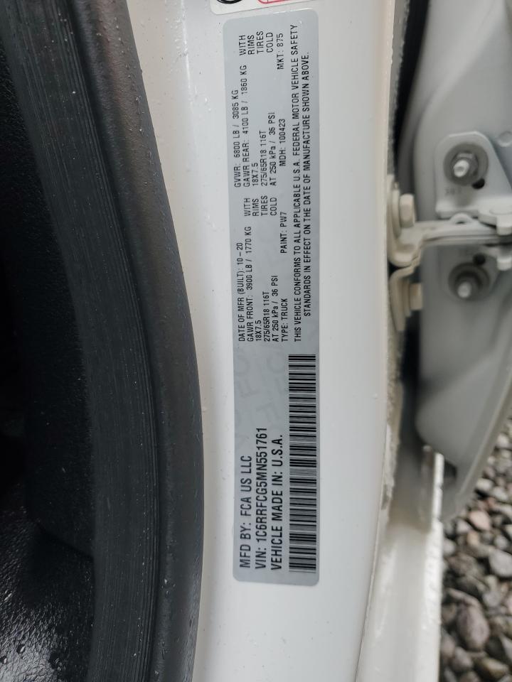 2021 Ram 1500 Tradesman VIN: 1C6RRFCG5MN551761 Lot: 93935165