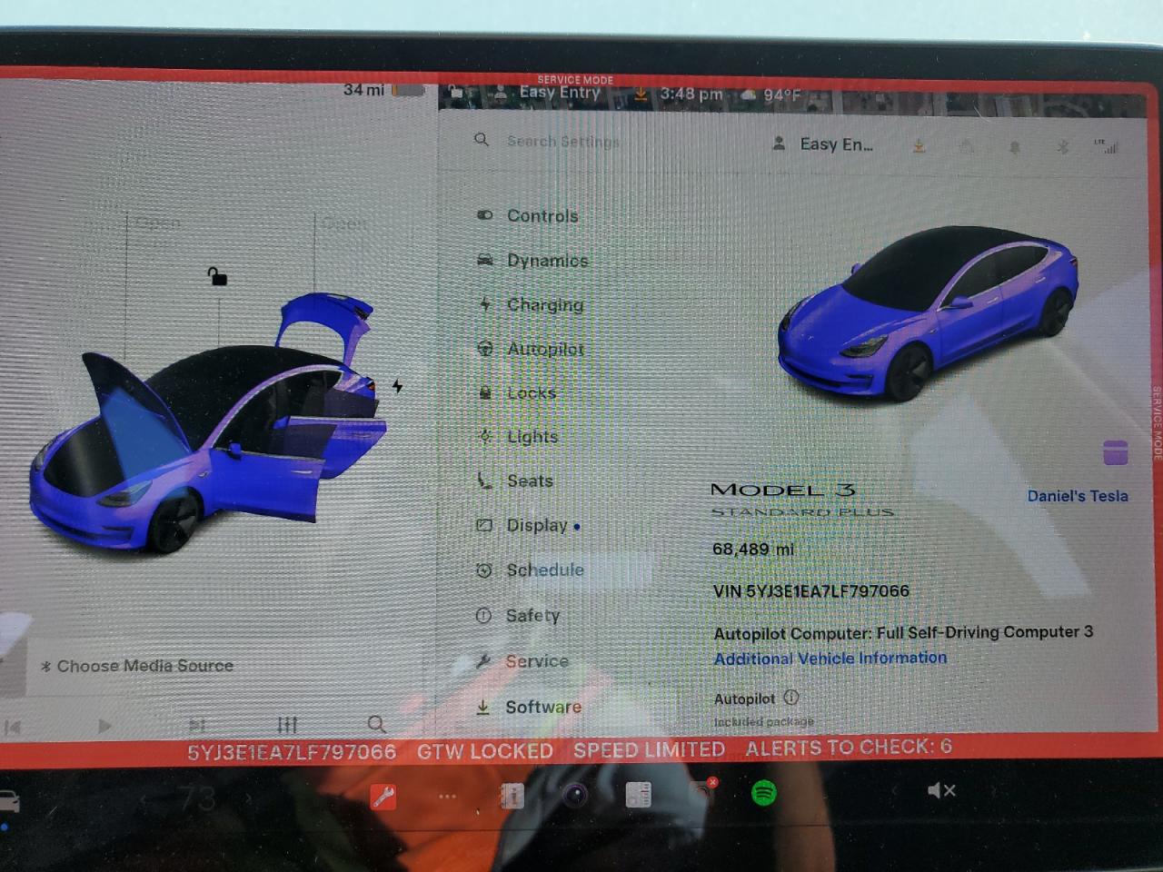 2020 Tesla Model 3 VIN: 5YJ3E1EA7LF797066 Lot: 91409165
