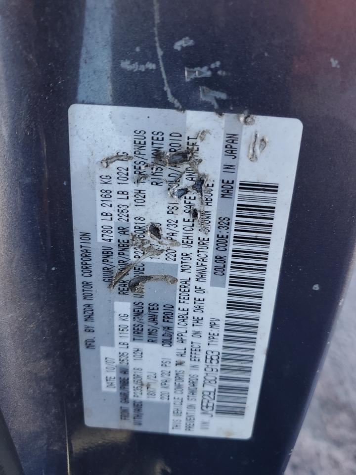 2008 Mazda Cx-7 VIN: JM3ER29L780191553 Lot: 92212875