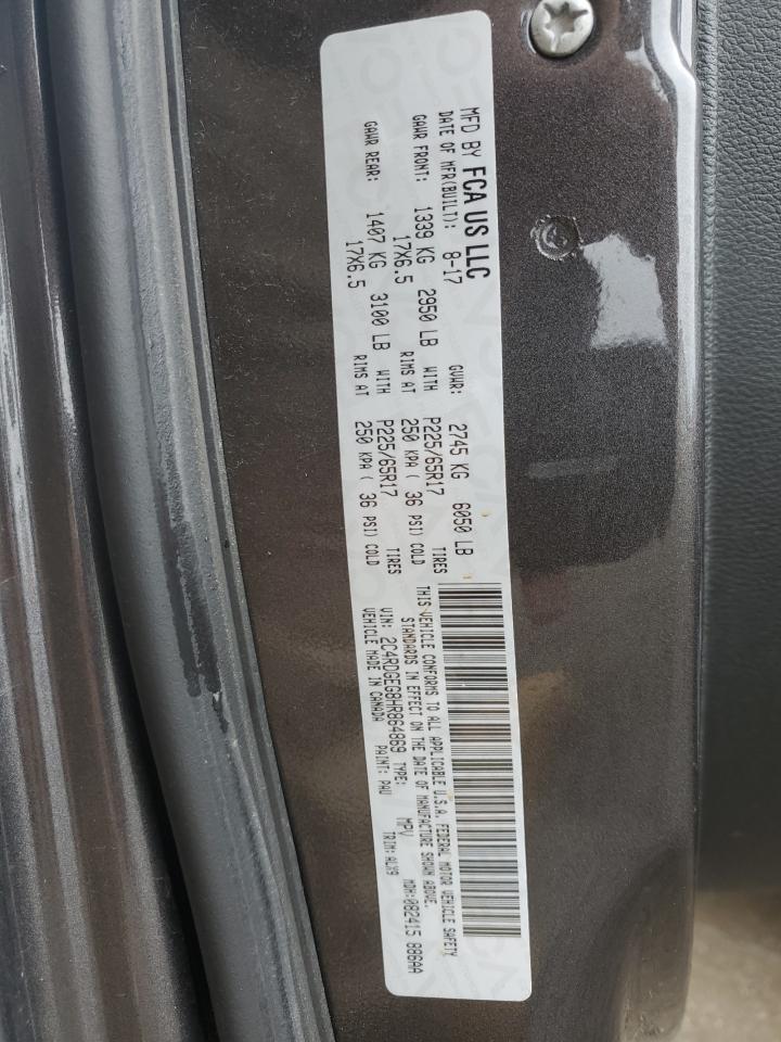 2017 Dodge Grand Caravan Gt VIN: 2C4RDGEG8HR864869 Lot: 93856345