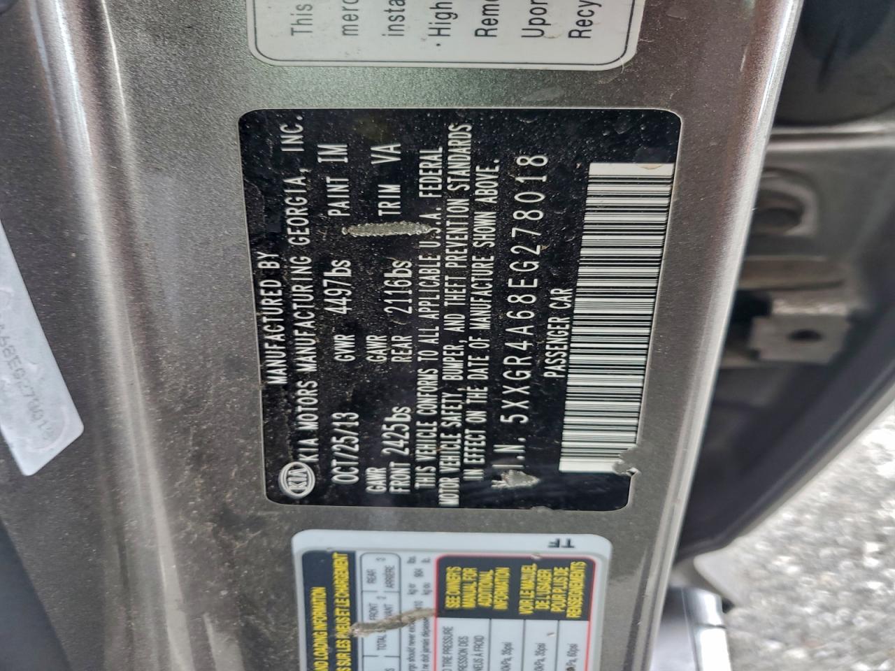 2014 Kia Optima Sx VIN: 5XXGR4A68EG278018 Lot: 93970815