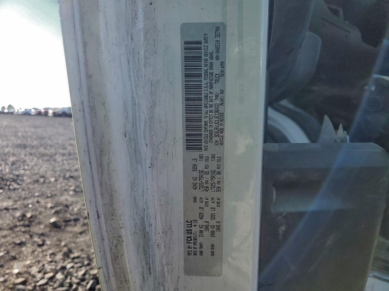 2018 Ram Promaster 3500 3500 High VIN: 3C6URVJG1JE136430 Lot: 90287135