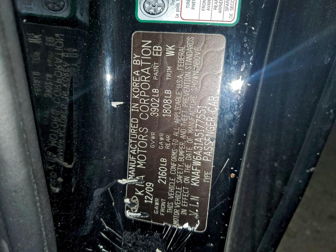 2010 Kia Forte Sx VIN: KNAFW6A31A5177551 Lot: 93513795