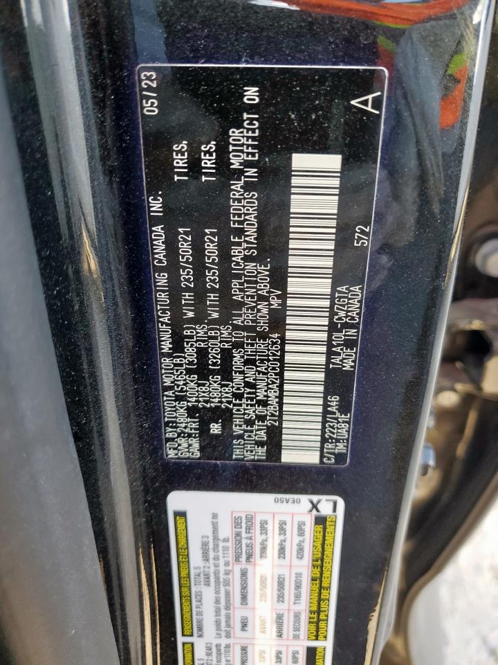 2023 Lexus Rx 350 Base VIN: 2T2BAMBA2PC012634 Lot: 94895705