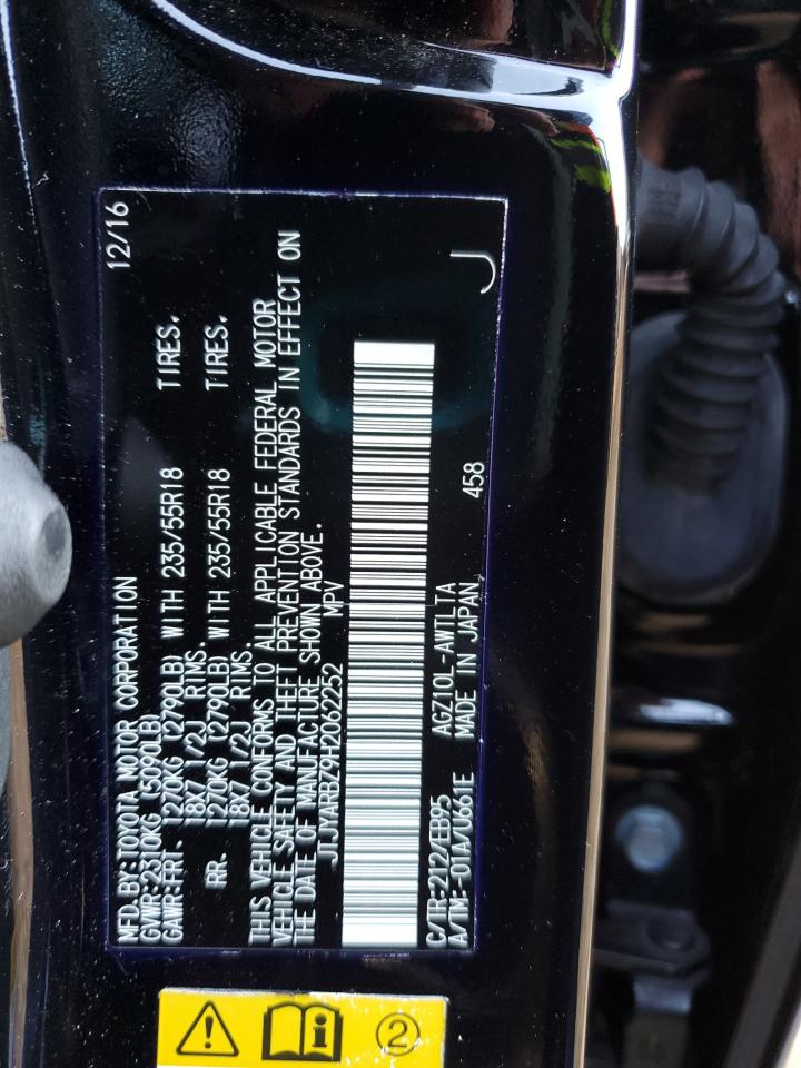 2017 Lexus Nx 200T Base VIN: JTJYARBZ9H2062252 Lot: 91361505