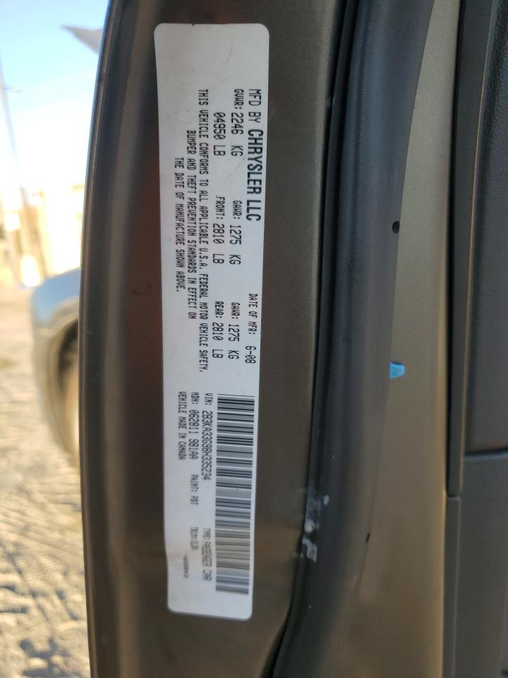 2008 Dodge Charger Sxt VIN: 2B3KA33G98H335234 Lot: 91722265