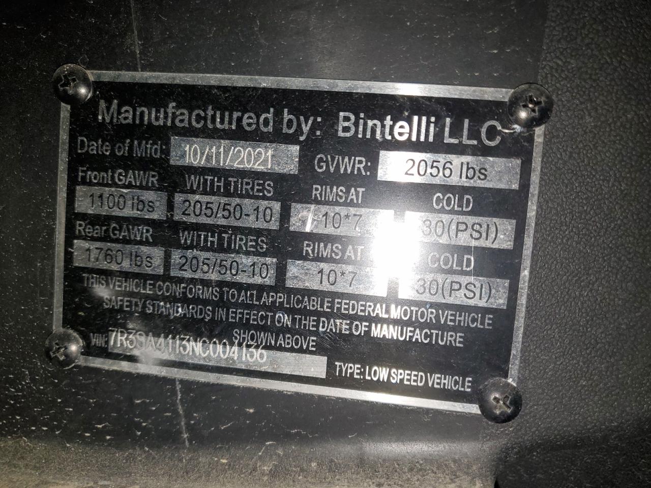 2022 Bint Nemesis VIN: 7R3SA4113NC004136 Lot: 92643755