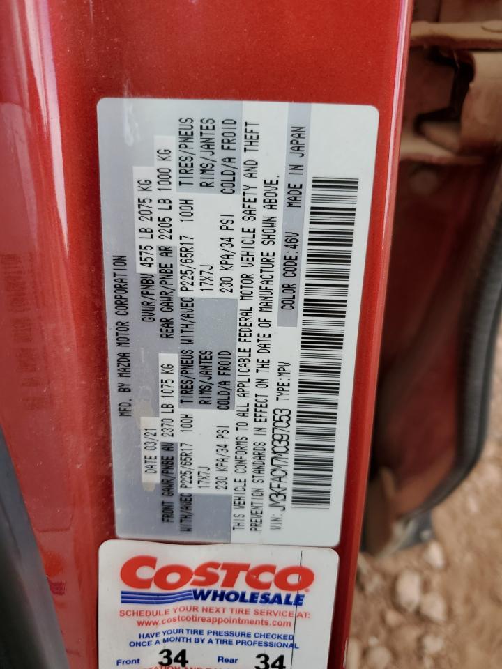 2021 Mazda Cx-5 Touring VIN: JM3KFACM7M0397053 Lot: 90875345