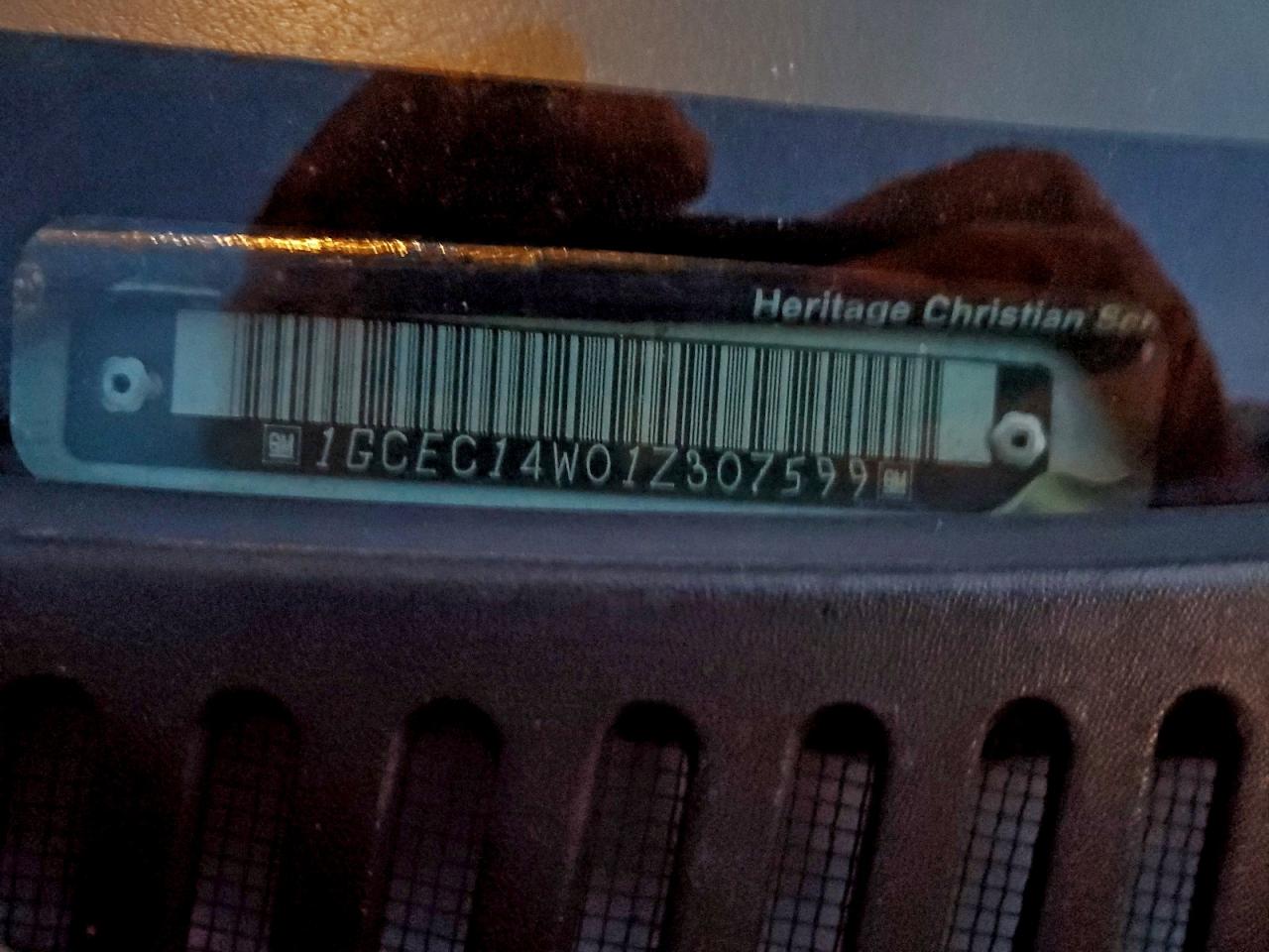 2001 Chevrolet Silverado C1500 VIN: 1GCEC14W01Z307599 Lot: 93789905