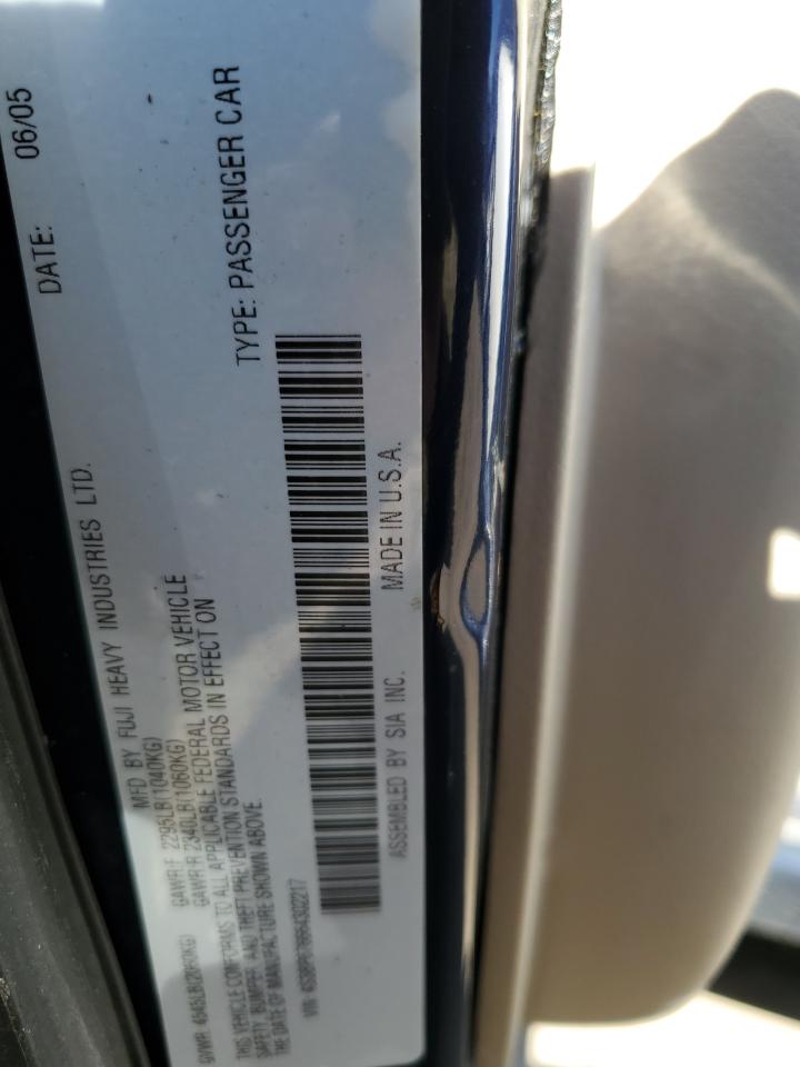 2006 Subaru Legacy Gt Limited VIN: 4S3BP676664302217 Lot: 91000275