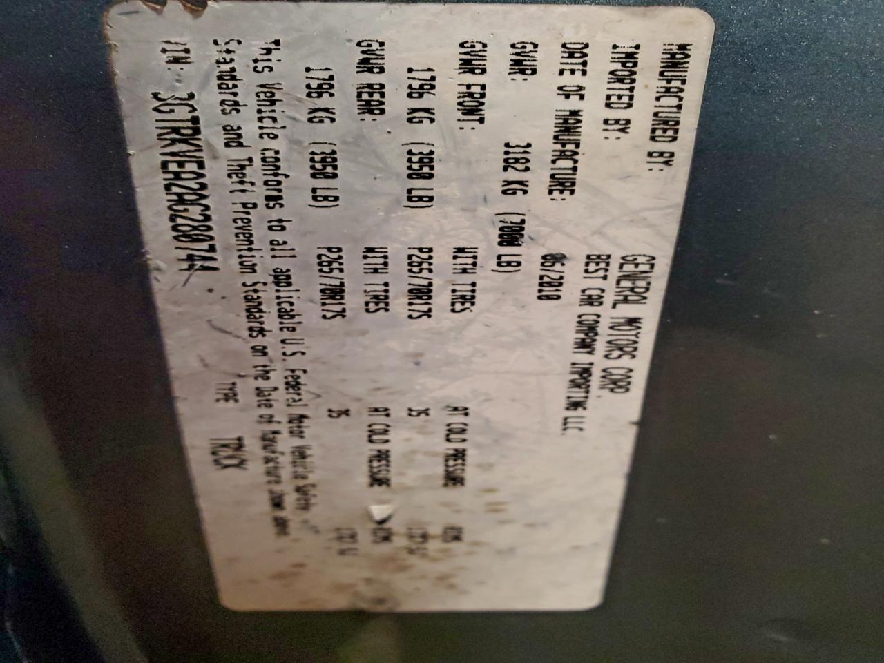 2010 GMC Sierra K1500 Sle VIN: 3GTRKVEA2AG280744 Lot: 93310505