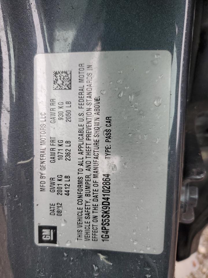 2013 Buick Verano VIN: 1G4PS5SK9D4102864 Lot: 93207495