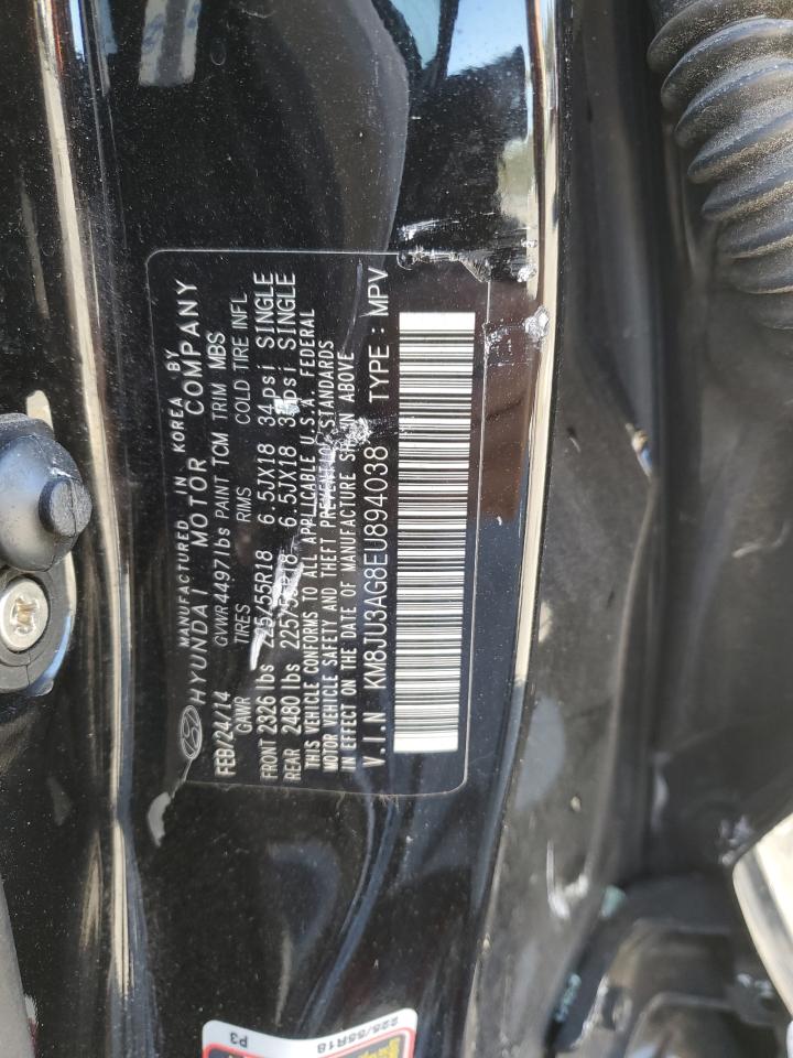 2014 Hyundai Tucson Gls VIN: KM8JU3AG8EU894038 Lot: 91369405