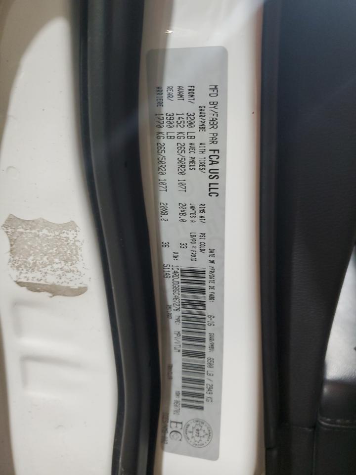 2016 Dodge Durango Limited VIN: 1C4RDJDG8GC467278 Lot: 91913805