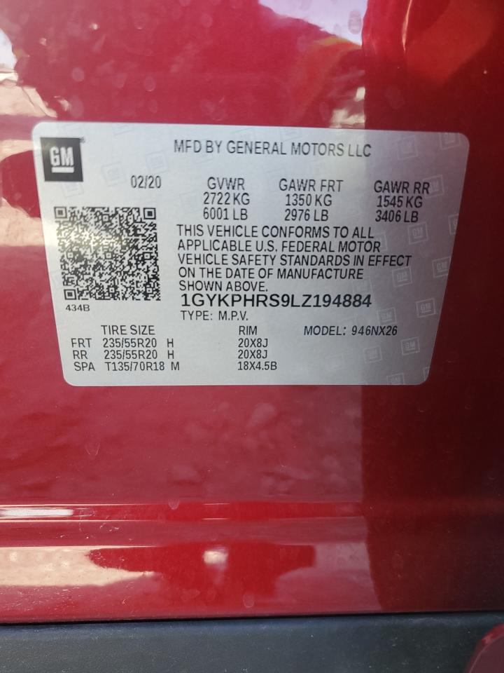 2020 Cadillac Xt6 Sport VIN: 1GYKPHRS9LZ194884 Lot: 92329945