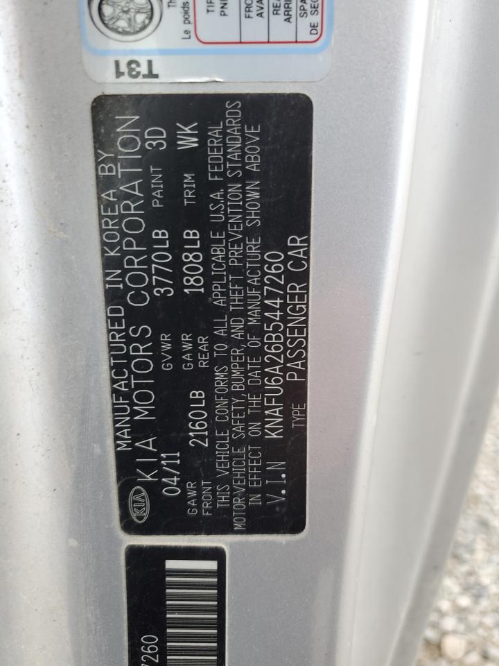 2011 Kia Forte Ex VIN: KNAFU6A26B5447260 Lot: 90098175