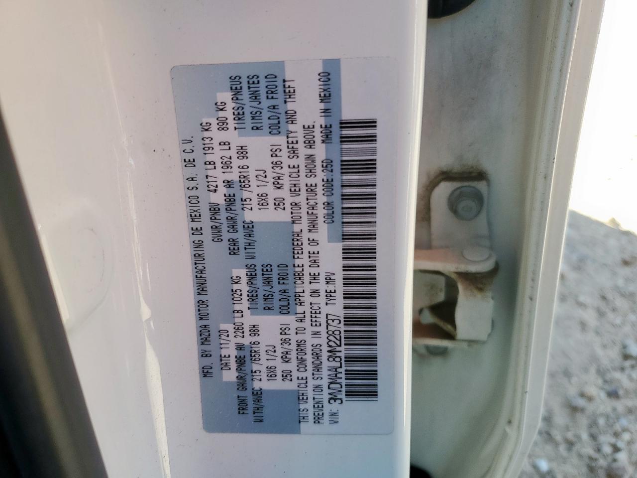 2021 Mazda Cx-30 VIN: 3MVDMAAL8MM228737 Lot: 92183695