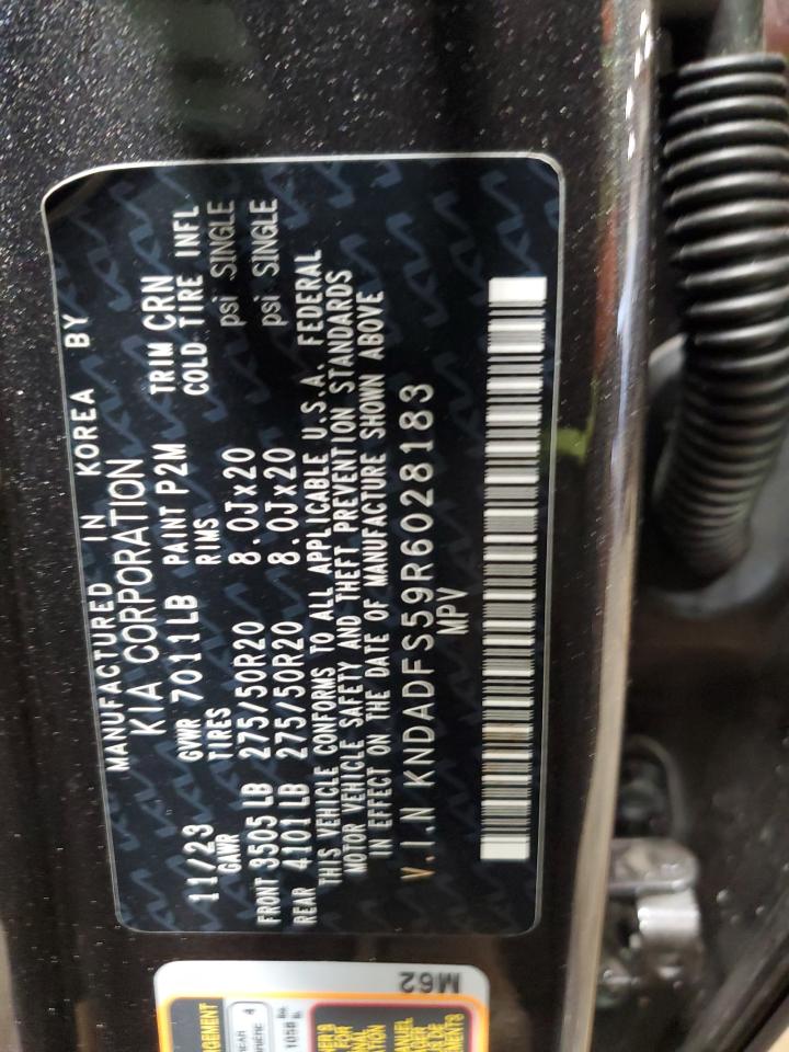 2024 Kia Ev9 Land VIN: KNDADFS59R6028183 Lot: 92715405